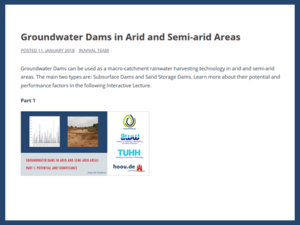 Groundwater Dams Overview