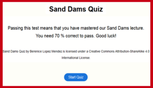 Sand Dams Quiz