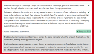 Traditional Rainwater Harvesting Interactive Summary